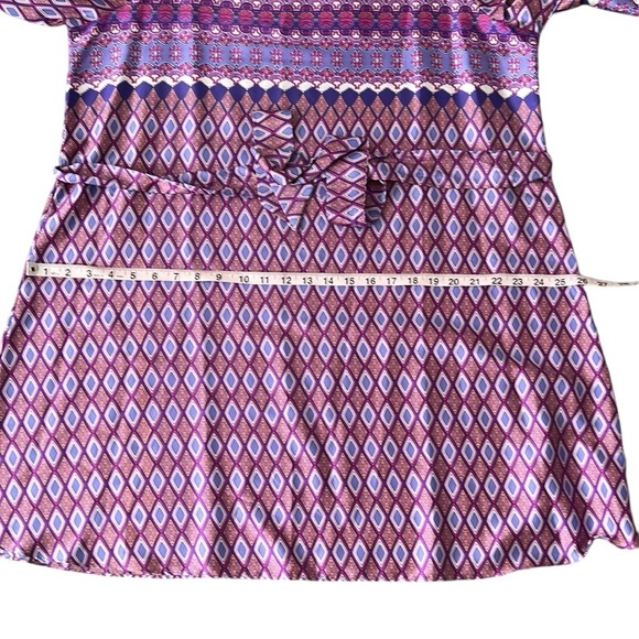 SOLD NWT Misa Los Angeles Violet Geometric Belted Twiggy Dress Size XL Reg. $345 - Picture 11 of 12